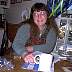 Delia at kitchen table 1997