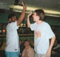 High-5 with Al at the bowling alley